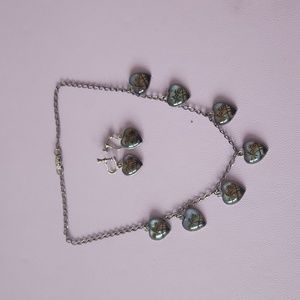 Vintage tropical choker and earring set